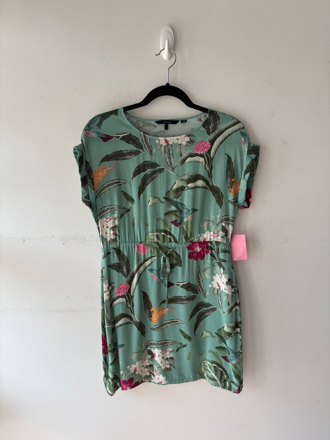 Robe turquoise fleurie | JCAS-11 (S)