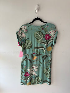 Robe turquoise fleurie | JCAS-11 (S)