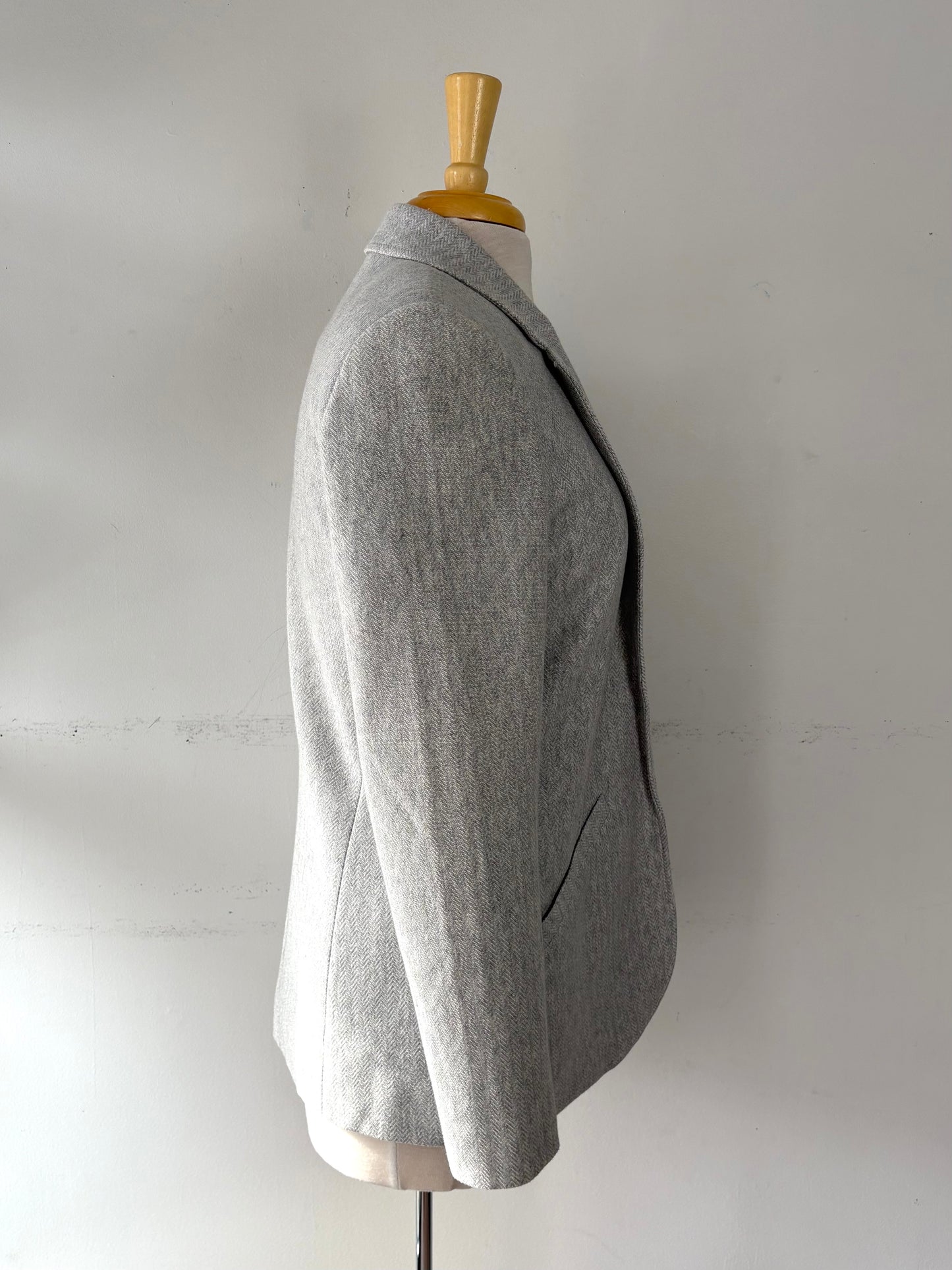Veston gris pâle chevron, manche longue | MLAI-14 (12 ans)