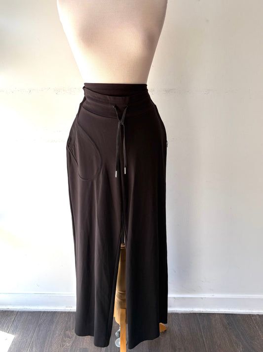 Pantalon sport noir, bande de taille ajustable, poche | LCLEB-59 (L)