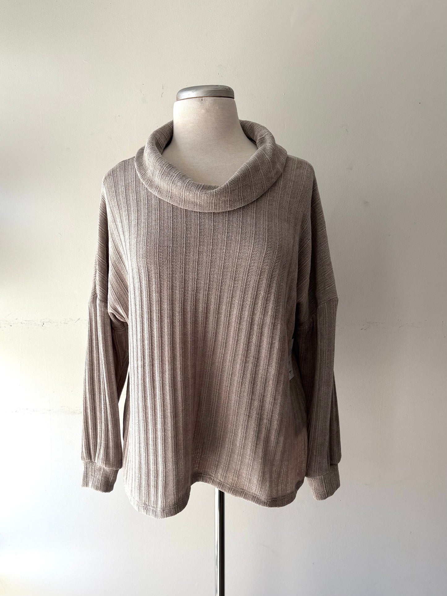 Chandail grège manche raglan longue | LDRU-13 (XL)