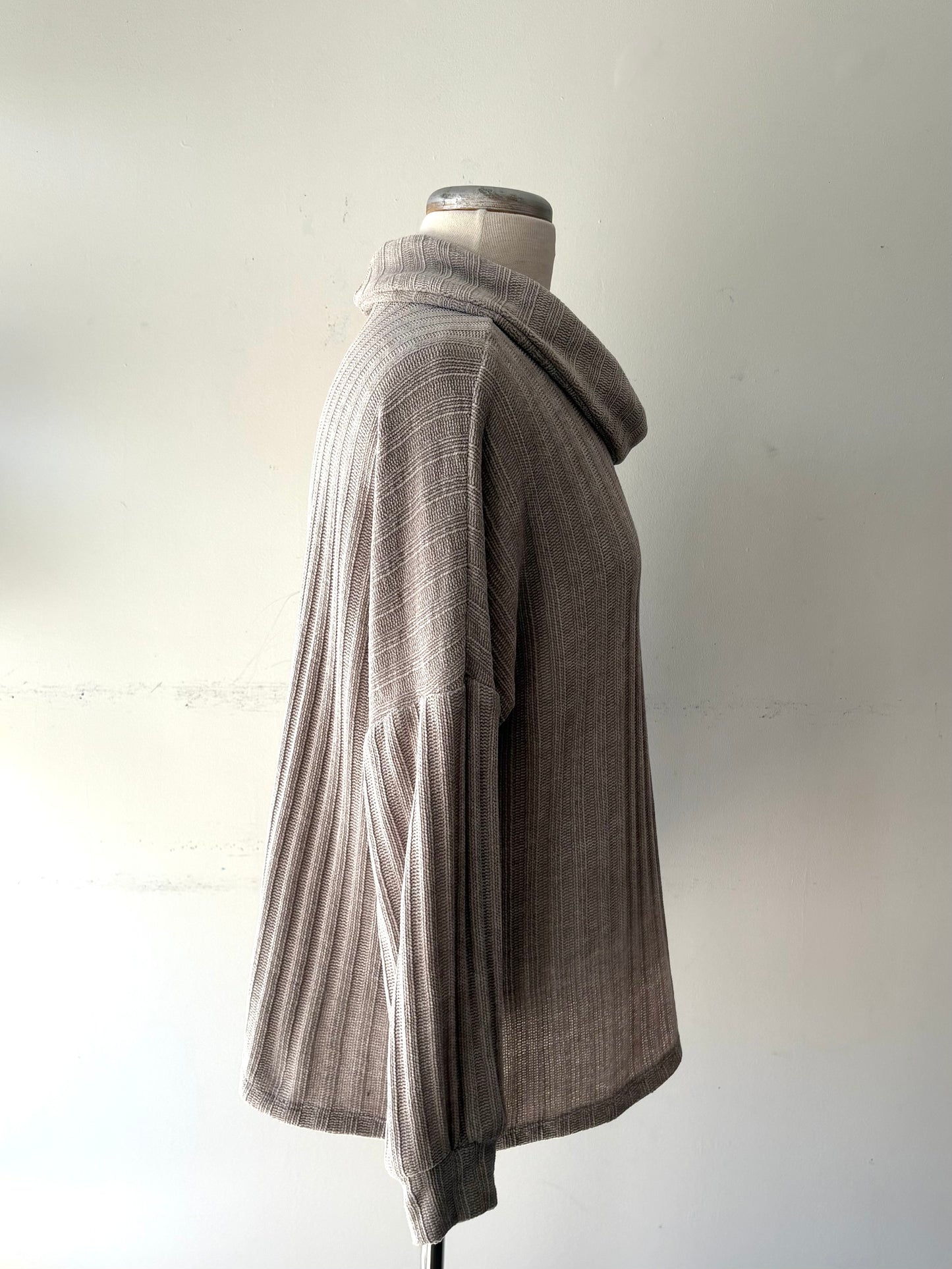 Chandail grège manche raglan longue | LDRU-13 (XL)