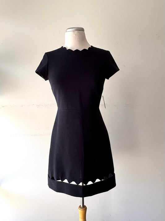 Robe marine manche courte bas ajouré  | NMIL-65 (4)