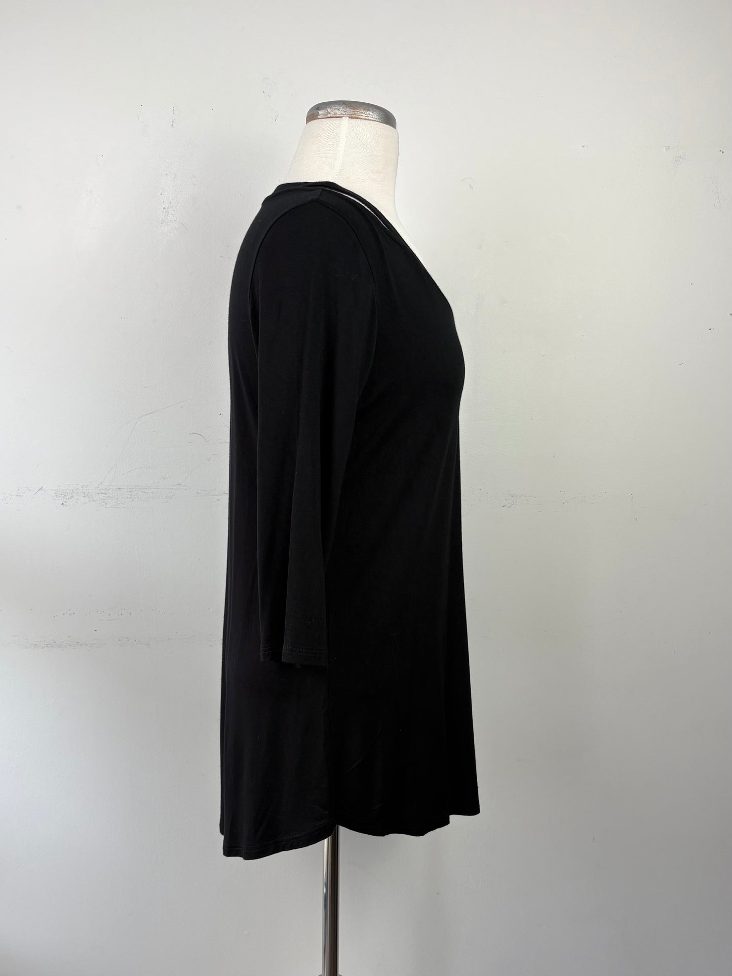 Tunique noire manche 3/4 encolure en V | SGIR-17 (M)