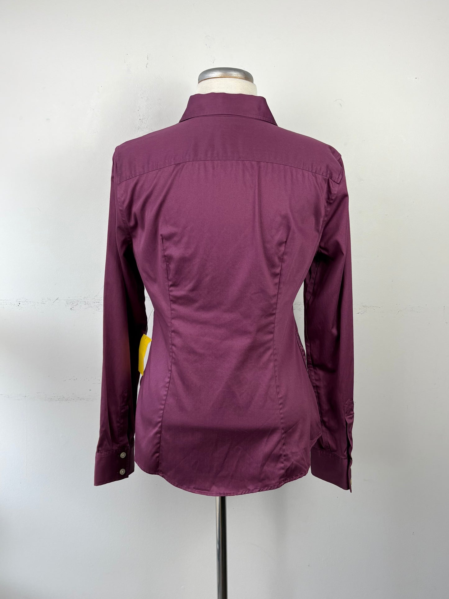 Chemise ajustée prune, manche longue | MNDUH-70 (12 ans)