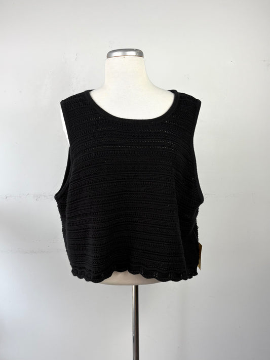 Camisole noire tricot | LCLEB-77 (XXL)