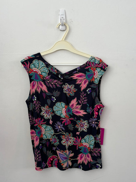 Echantillon haut marine, fleuri, pas manche | Pinkmuchacha | (L)