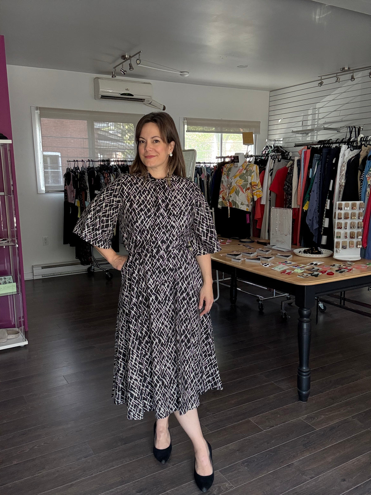 Robe là motifs avec boucle au cou | Bianca | Marigold