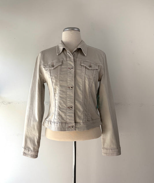 Veste jean beige, manche longue | ELAP-98 (S)