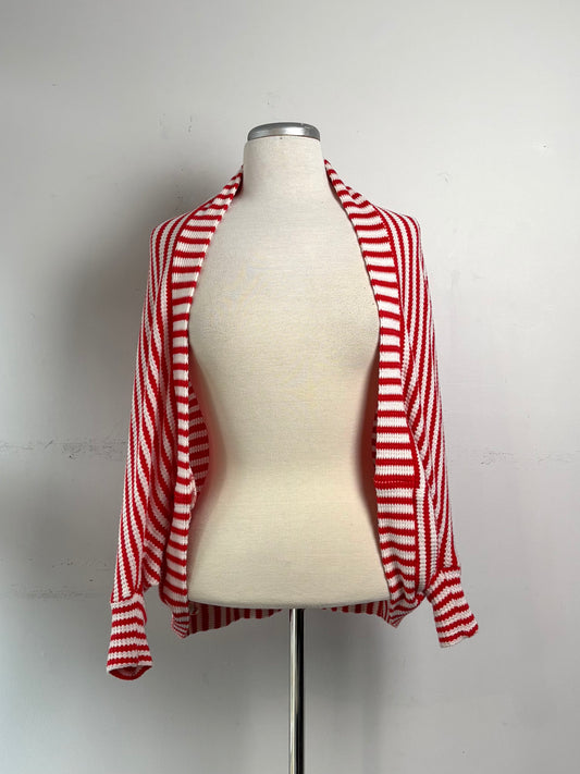 Veste rayée blanche/rouge orangé | SBER-28 (O/S)