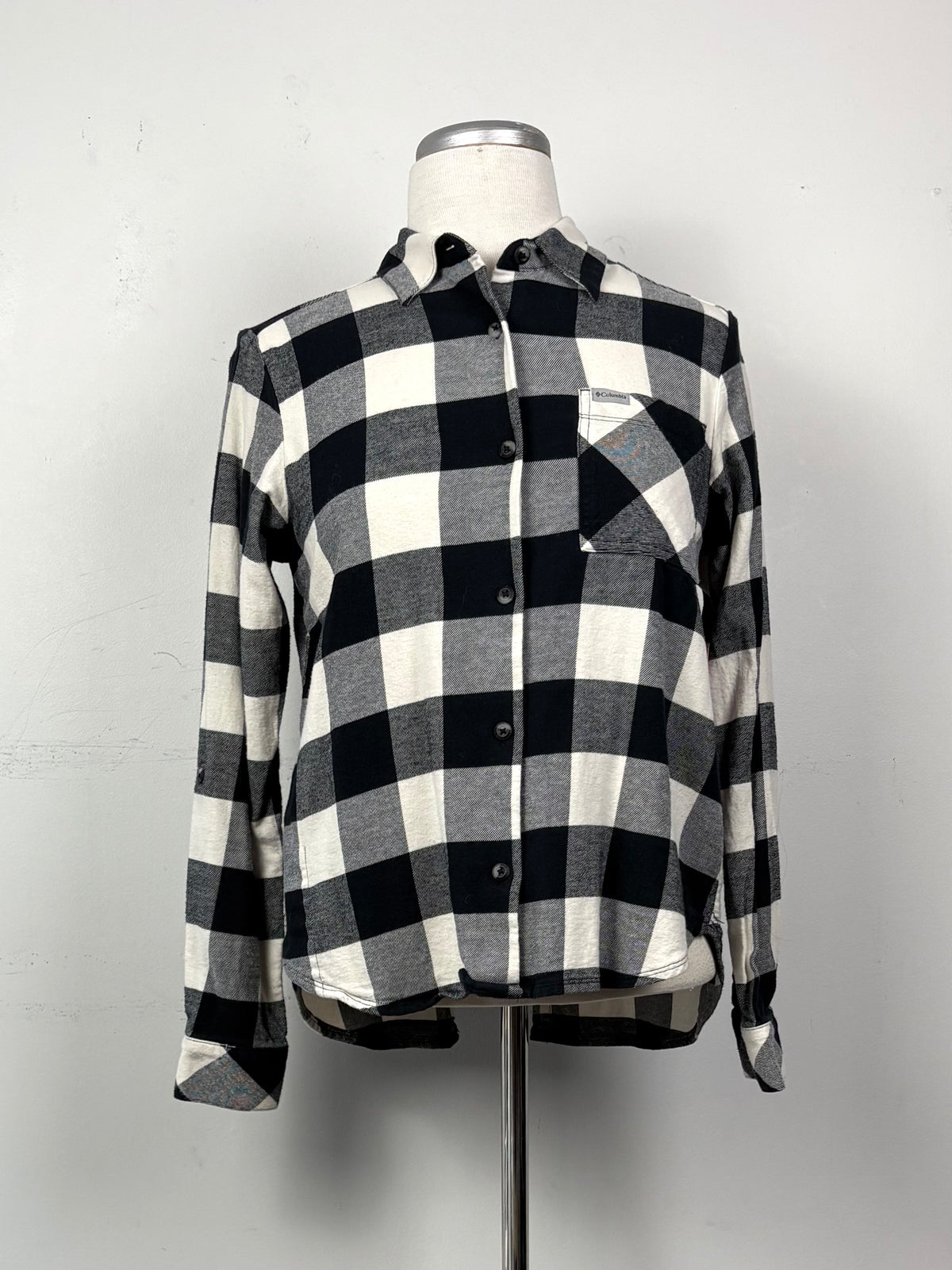 🧚Chemise carreaux noire, crème, gris | JCAS-21 (S)