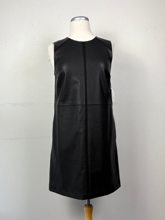 🧚Robe pas manche faux cuir noir | EROY-27 (M)