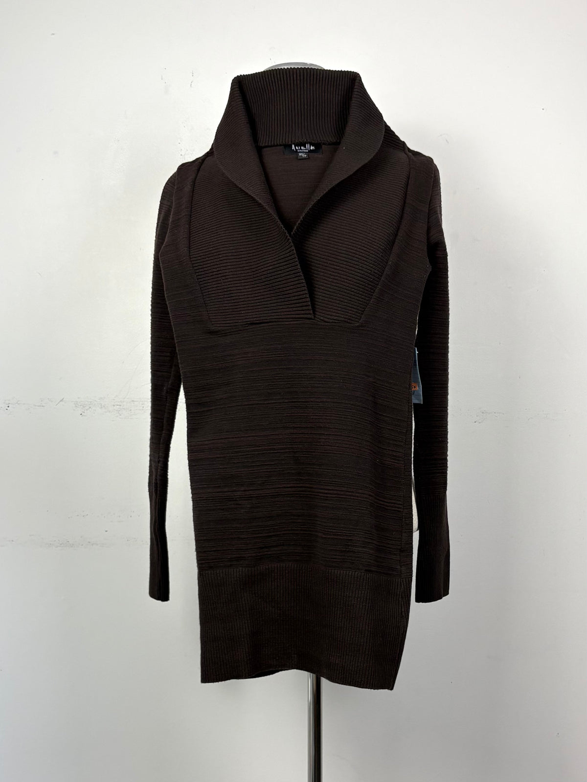 🧚Tunique tricot brun manches longues | MKHA-17 (XS)