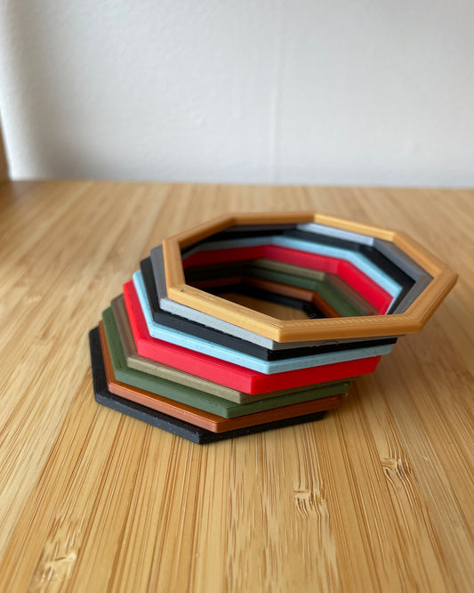 Bracelet Hexagone 3D Mince