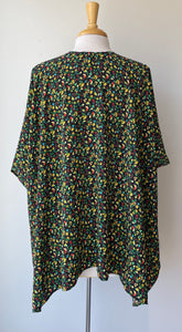 Kimono Fleurs jaunes et vert fluo (Pinkmuchacha)