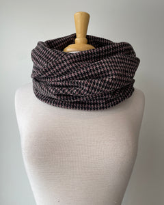 Foulard d'hiver pied-de-poule + chouchou (Pinkmuchacha)