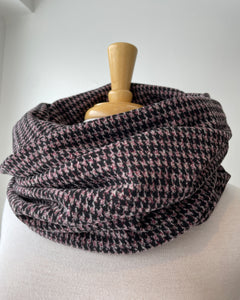 Foulard d'hiver pied-de-poule + chouchou (Pinkmuchacha)