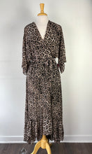 Charger l&#39;image dans la galerie, Robe longue motif léopard manche 3/4 | MTUR-15 (M-L)
