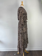 Charger l&#39;image dans la galerie, Robe longue motif léopard manche 3/4 | MTUR-15 (M-L)

