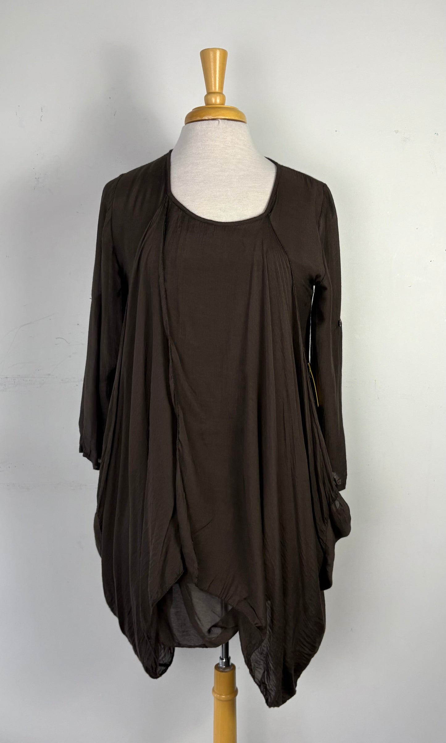 Tunique drapée brune | JCAM-73 (M)