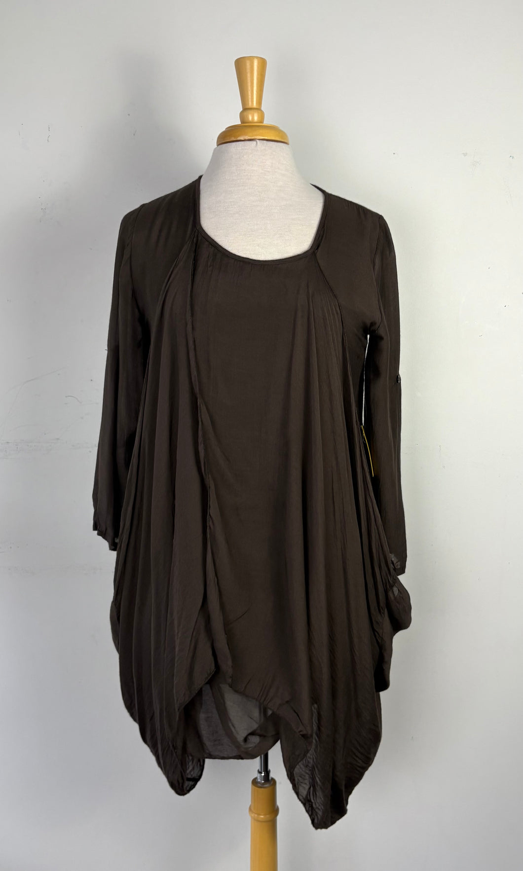 Tunique drapée brune | JCAM-73 (M)