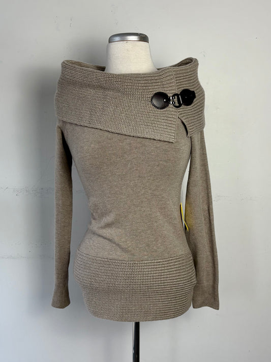 Chandail beige grand col | JCAM-66 (M)