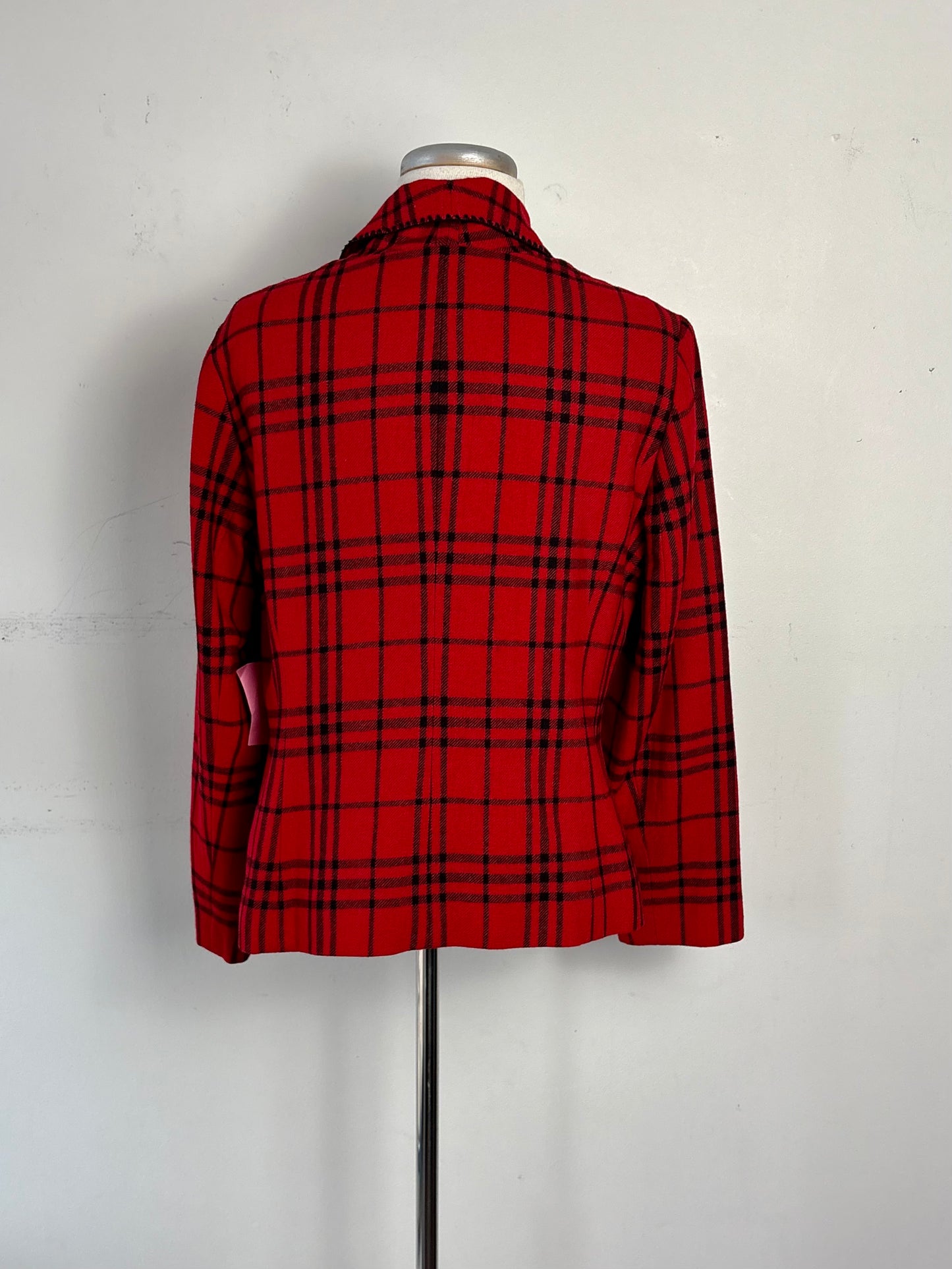 Veston léger carreau rouge, ligne noire | MNDUH-45 (10 ans)