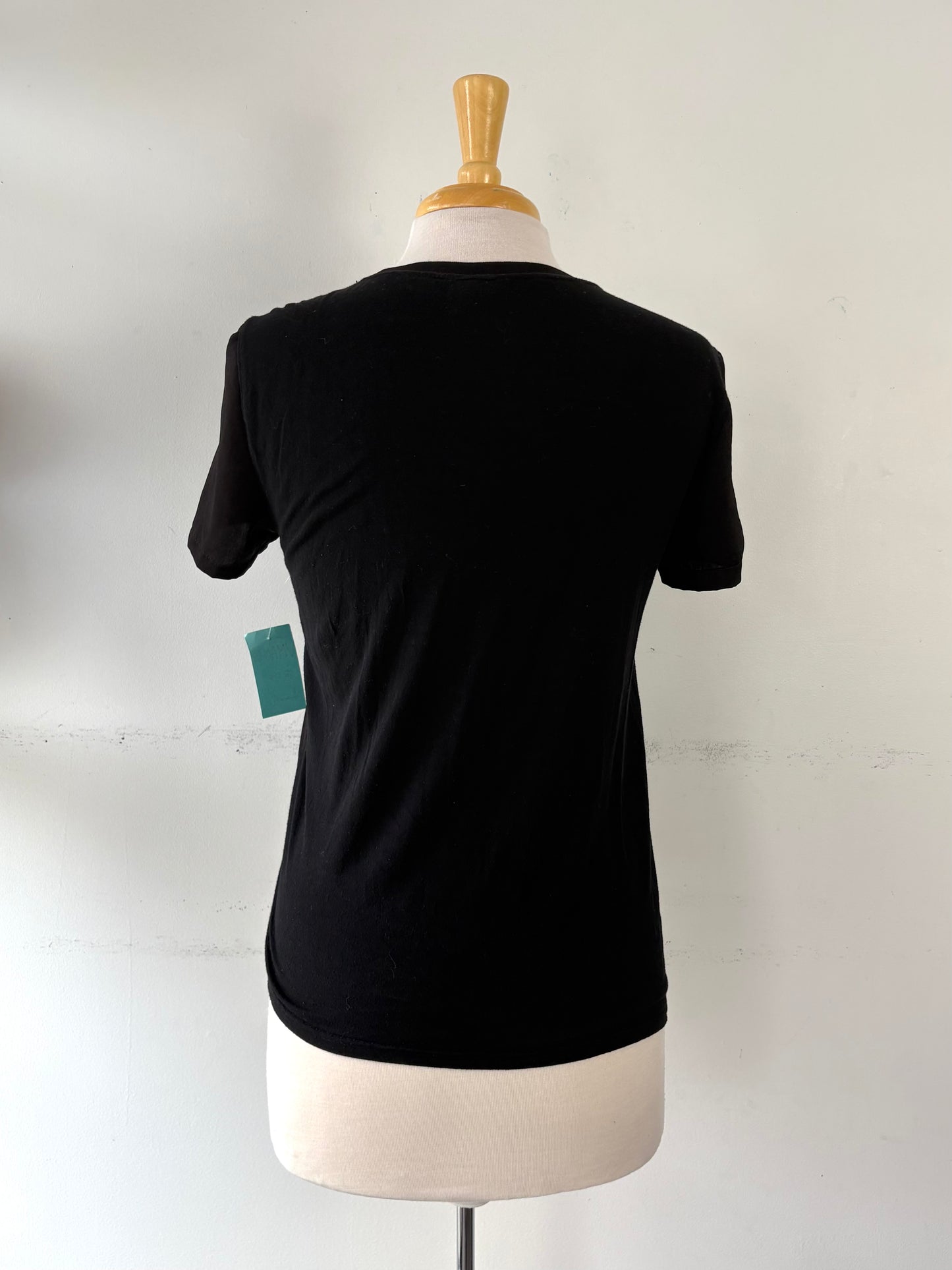 T-shirt noir satiné manche courte | VMAU-08 (S)