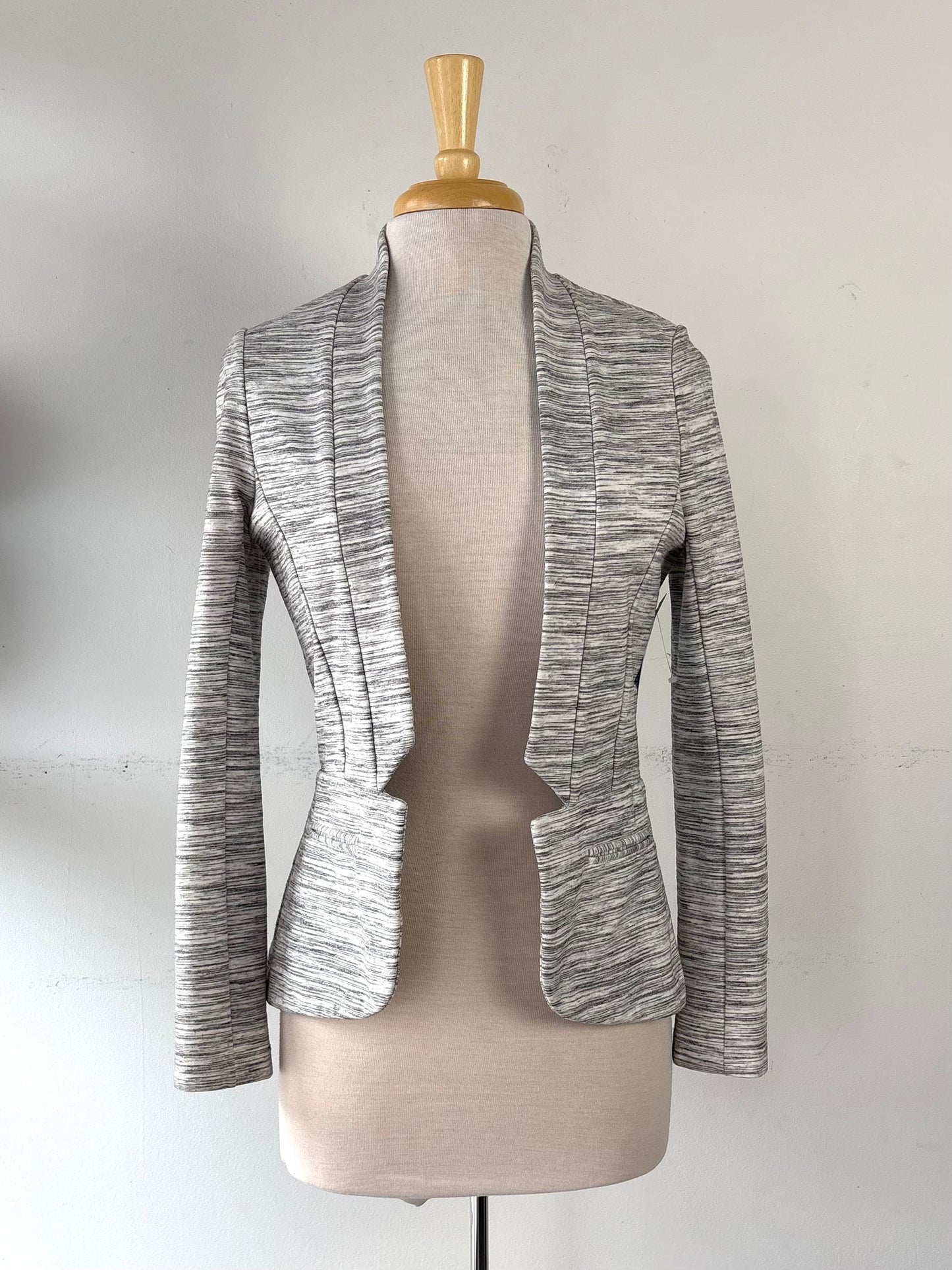 Veste grise, blanche chinée manche longue | YCAN-03 (M)