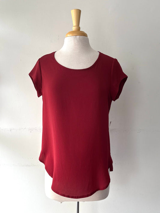 Haut léger rouge  bout de manche | JCAM-74 (36)