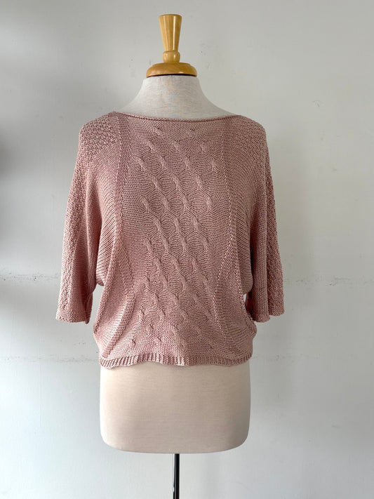 Chandail tricot rose pâle | MTUR-10 (M)