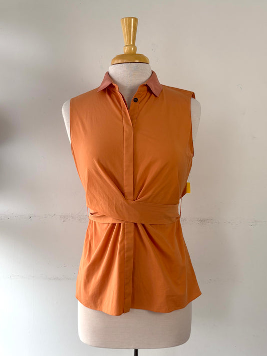 Blouse pêche orangée pas manche | NMIL-35 (S)