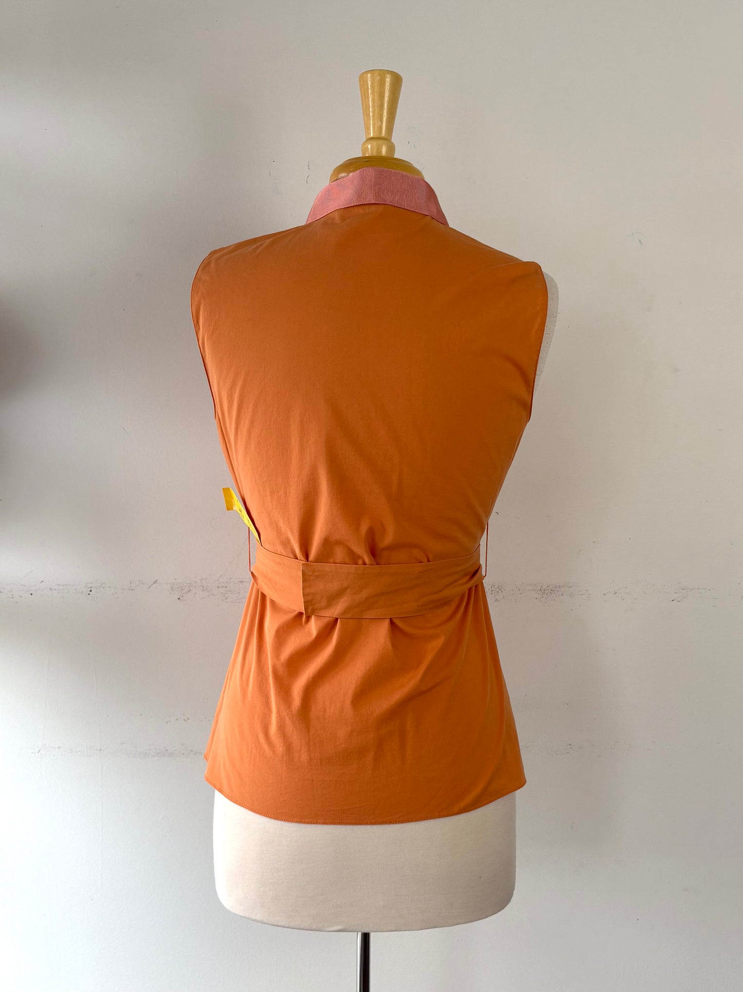 Blouse pêche orangée pas manche | NMIL-35 (S)