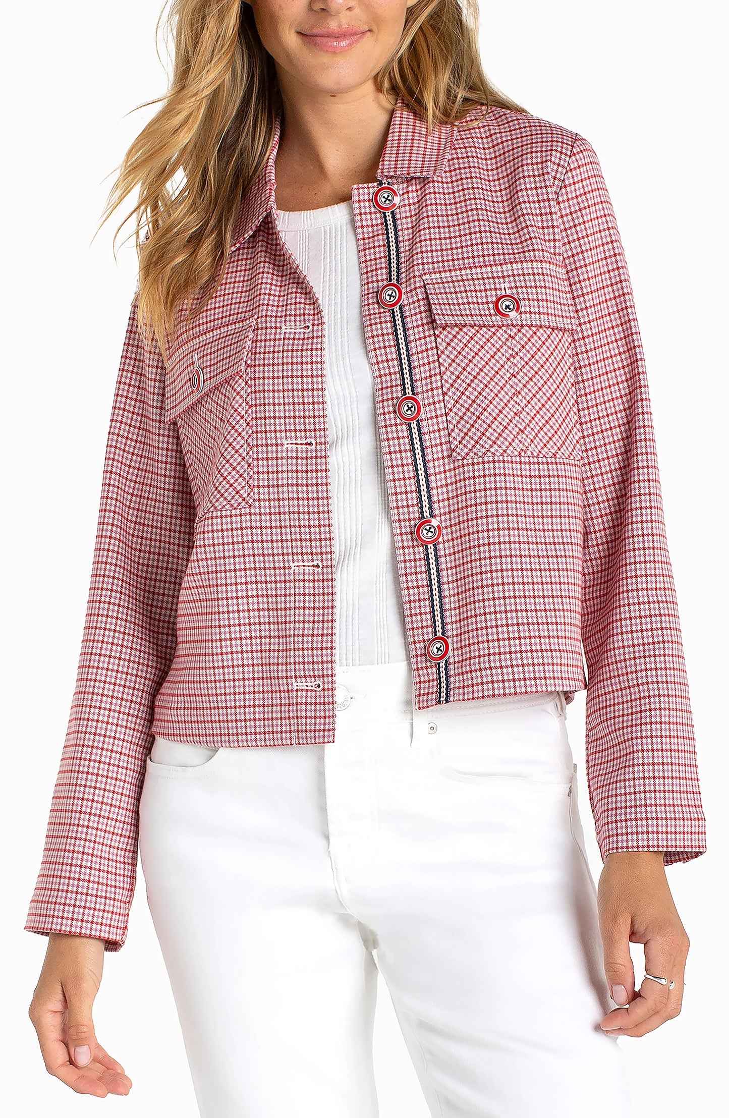 Blouson carreaux rouges| LM1C84TR03 |Liverpool