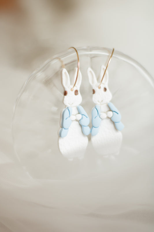 Boucles d'oreilles lapin blanc |Peter Rabbit | Dellmco