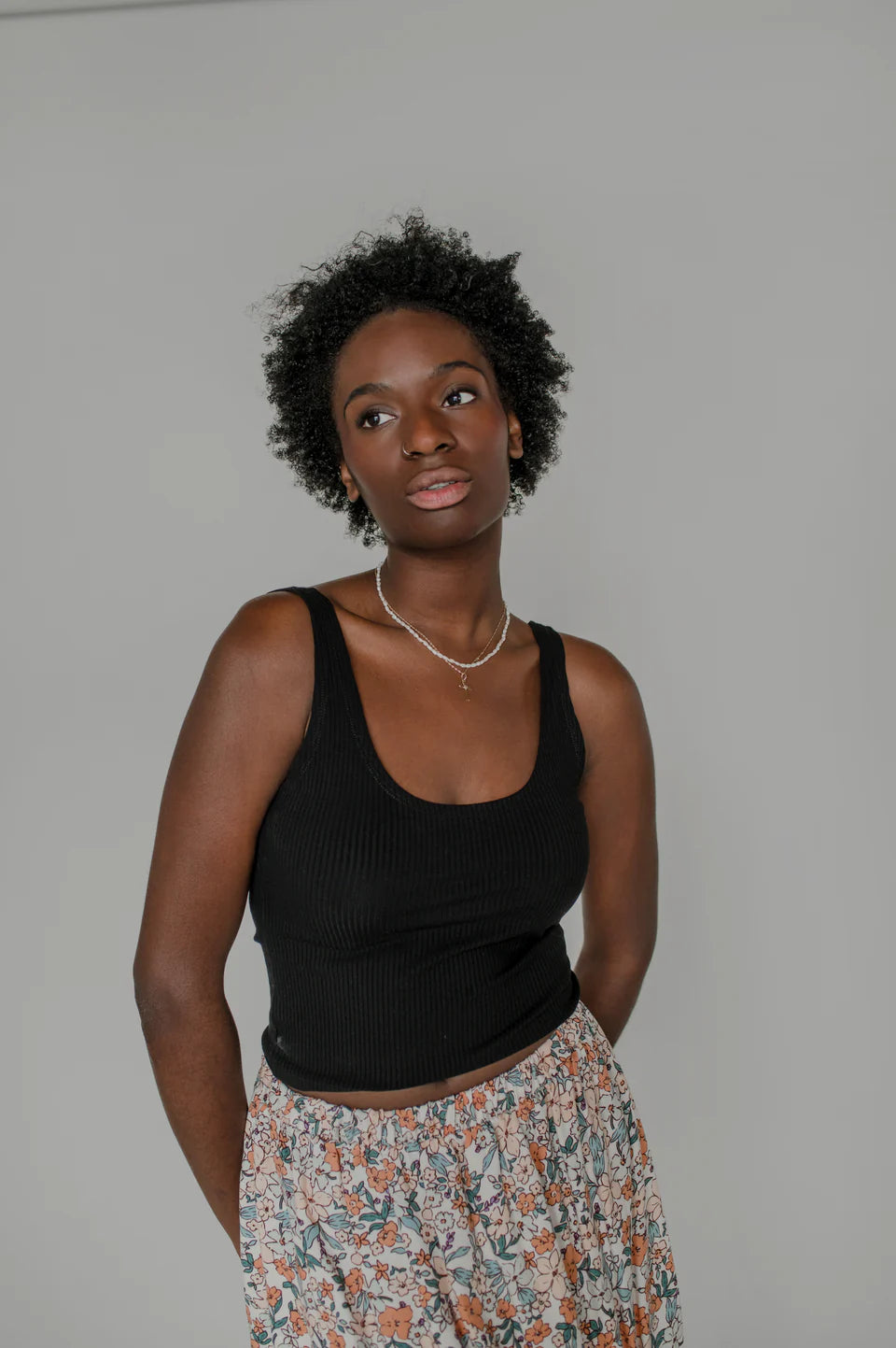 Camisole rib col U | Louve