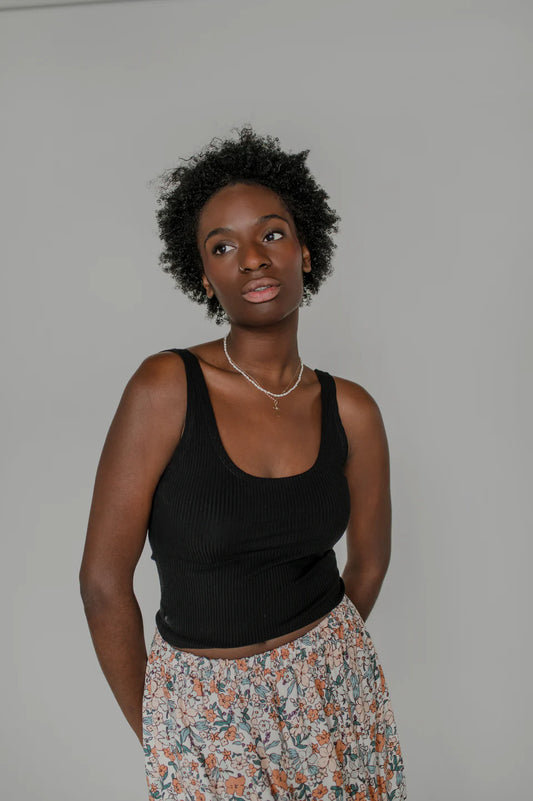 Camisole rib col U | Louve