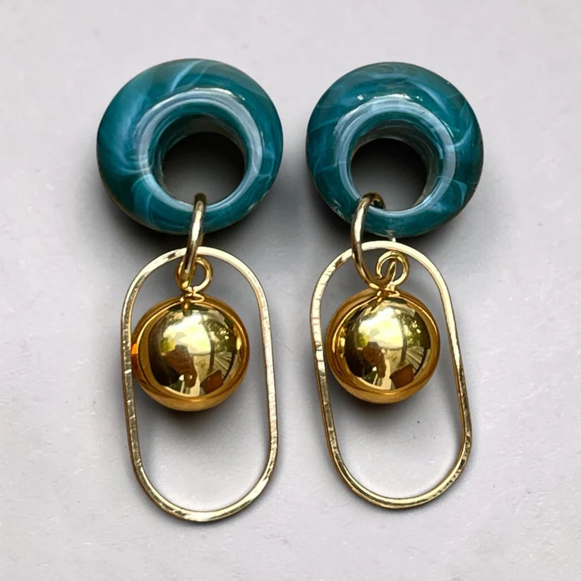 Boucle d'oreilles | La boucle clous d’oreilles bleus | MF-53 | M Fantaisies