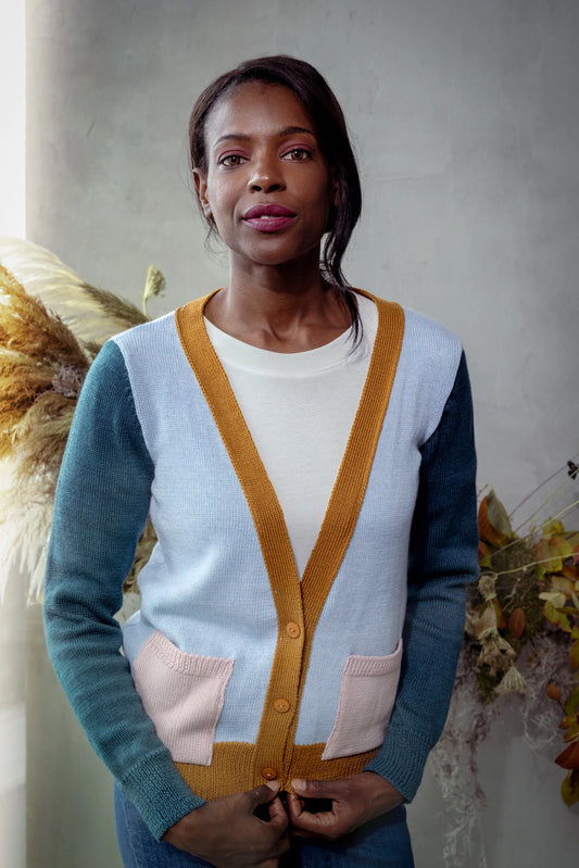 Cardigan tricot multi couleur | F22-21 | Maillagogo