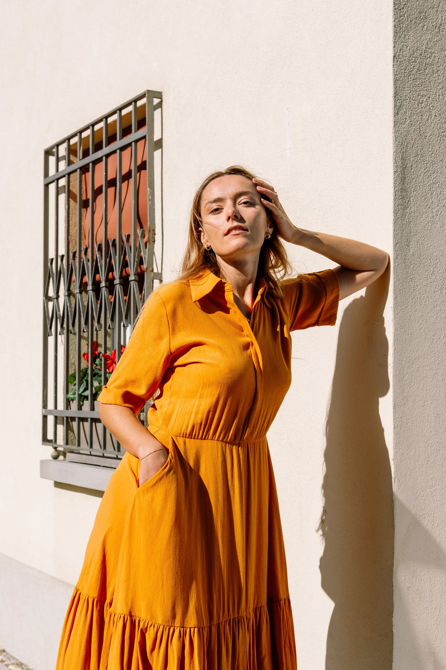 Robe chemise à volants | Sissi | Marigold