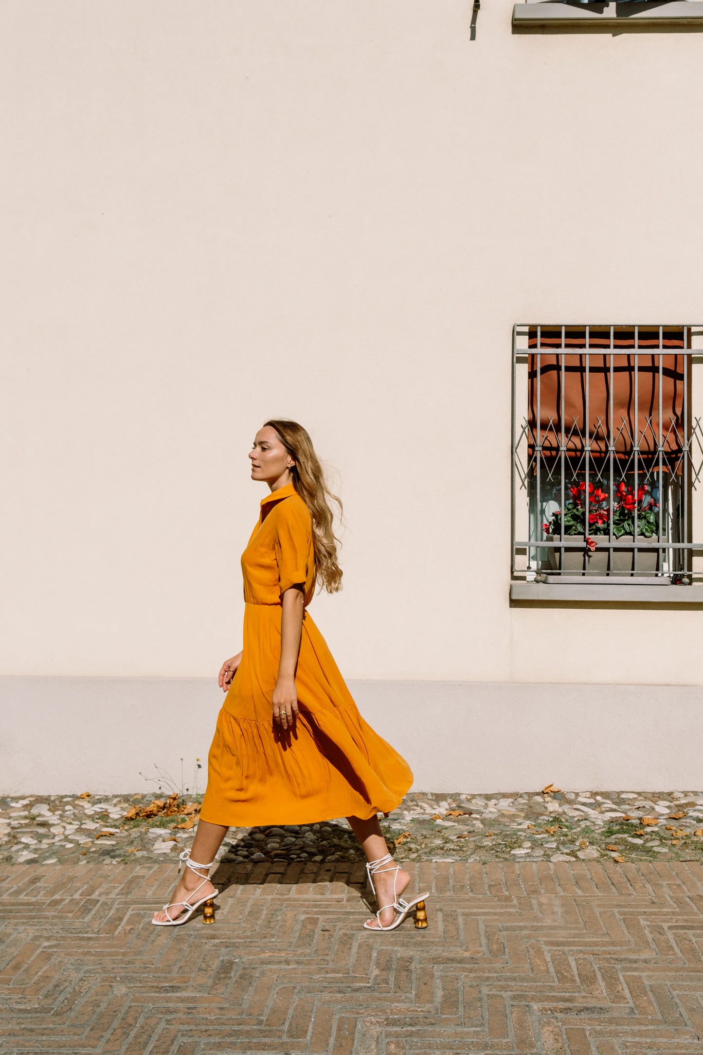 Robe chemise à volants | Sissi | Marigold