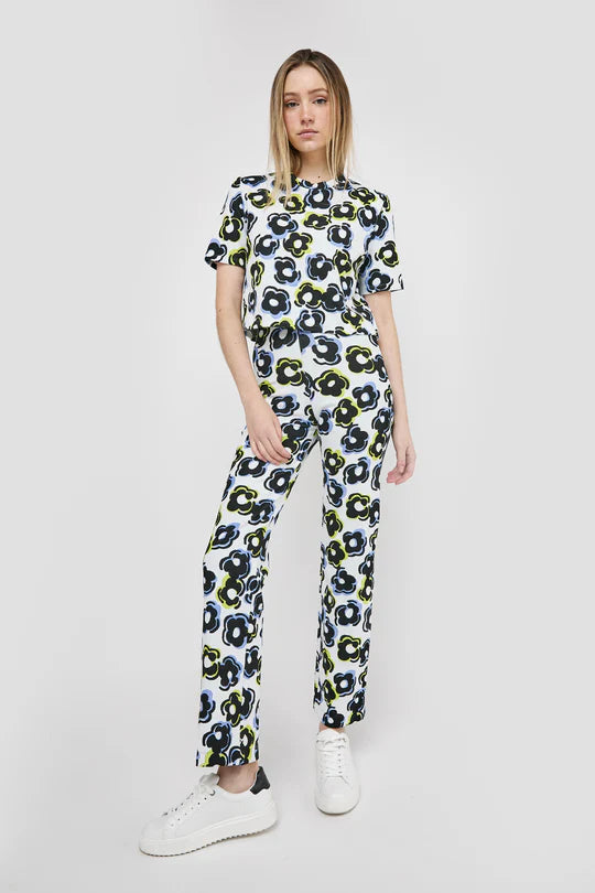 T-shirt col rond fleuri| Joe| Marigold