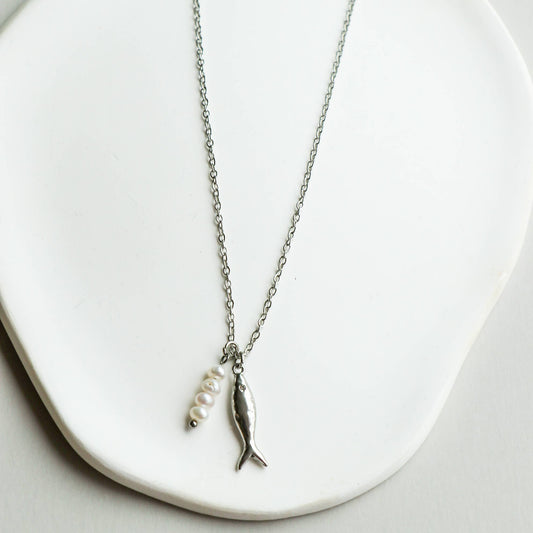 Collier poisson et perles | Pesica | Horace