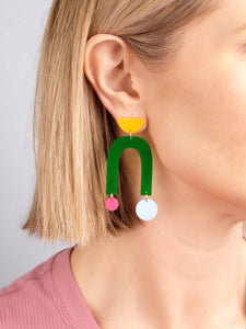 Boucles d'oreilles collage