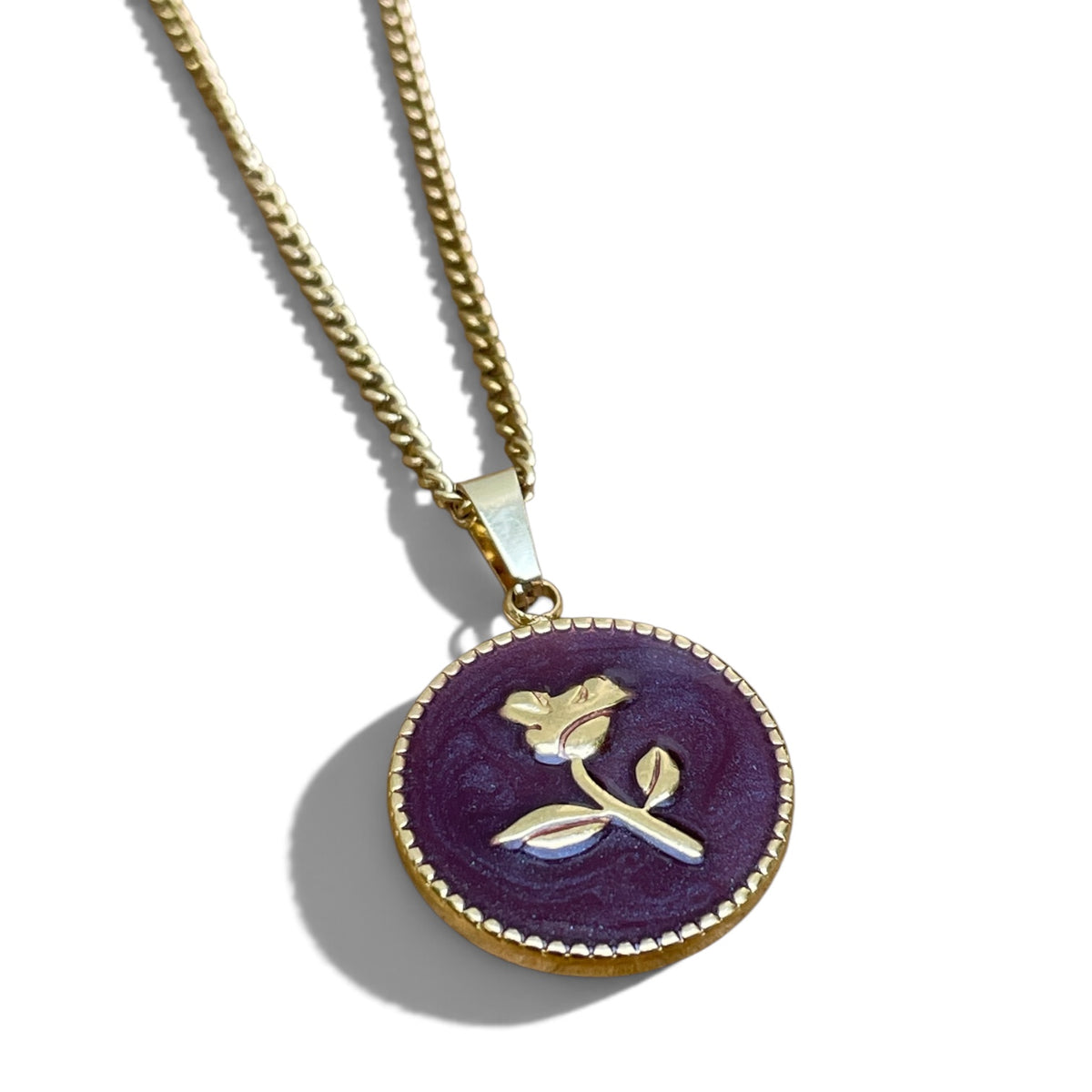 Collier | La longue chaîne rose bourgogne | MF-934 | M Fantaisies