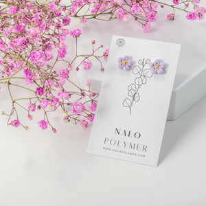 Boucles d'oreilles fleurs de Lilas | Nalo Polymer