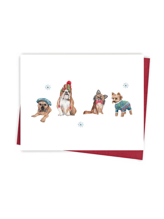 Carte Noël Chiens