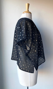 Kimono Court Noir et Or
