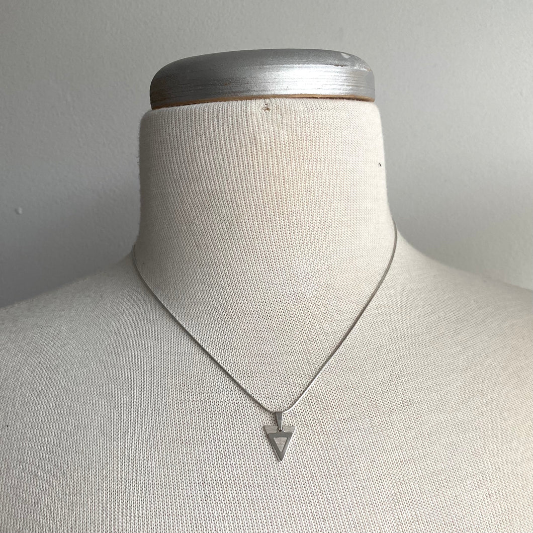 Collier triangles argent