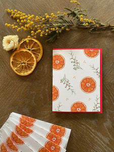 Carte Noël Motif oranges